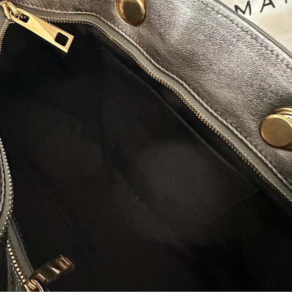 Marc Jacobs Leather Bag Astor metallic silver quilted Dustbag, Key, Cards, ta… - Picture 12 of 13